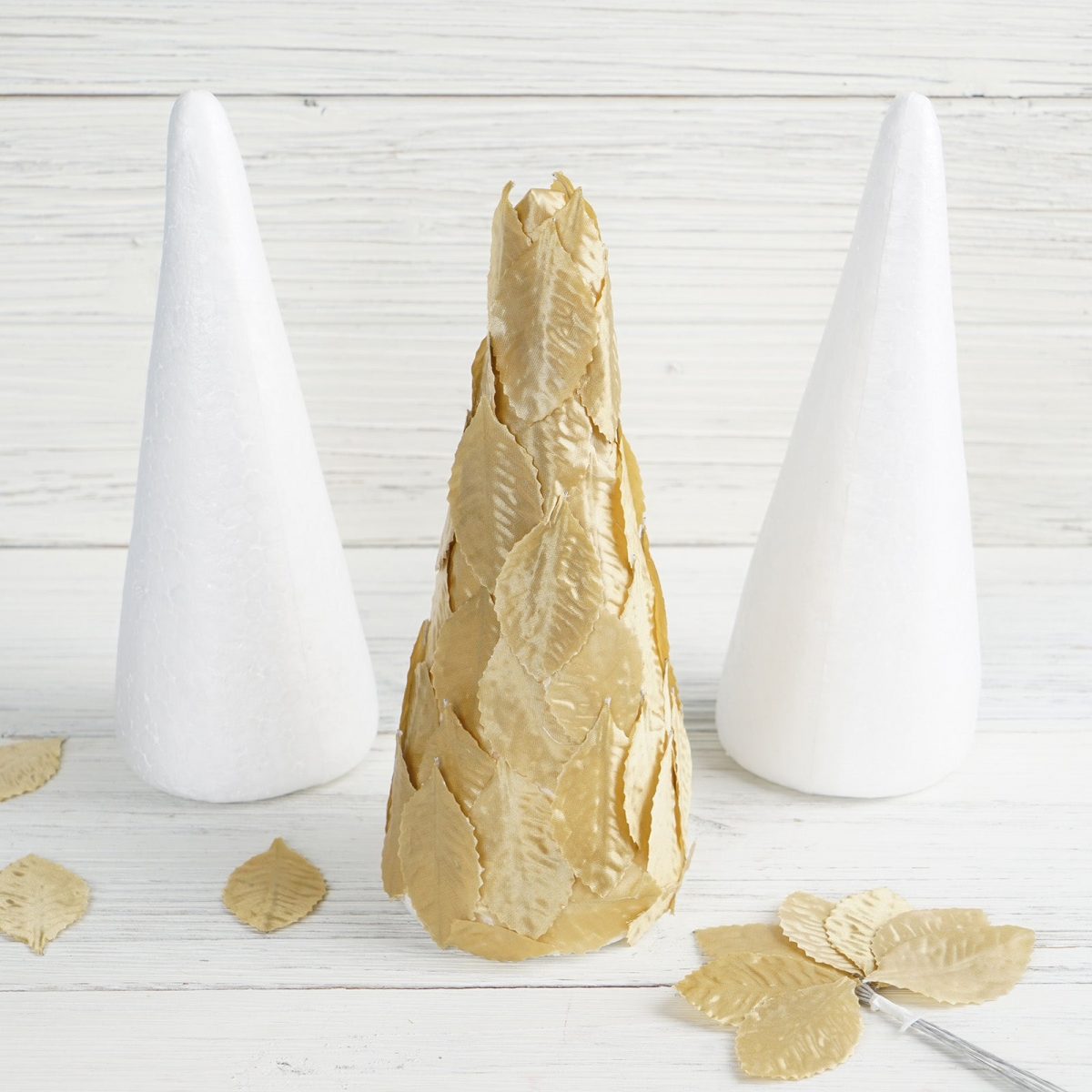 12 Pack | 8 White Styrofoam Cone, Foam Cone For DIY Crafts