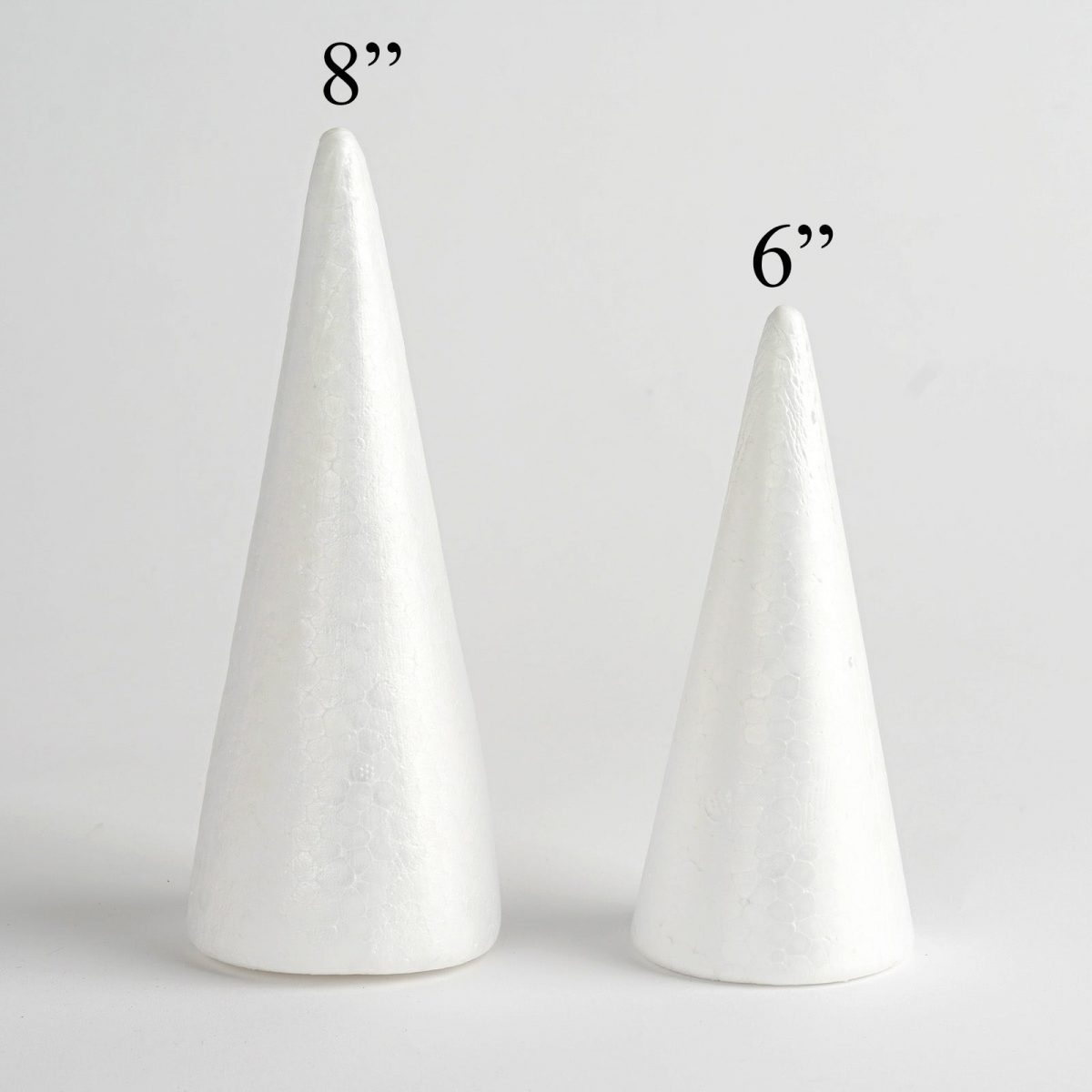 12 Pack White Styrofoam Cone, Foam Cone For DIY Crafts 8-US